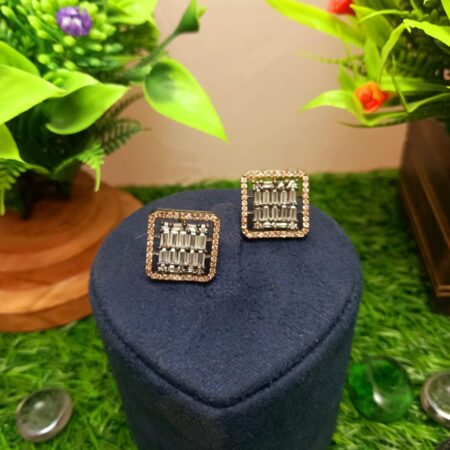 Black American Diamonds Earrings