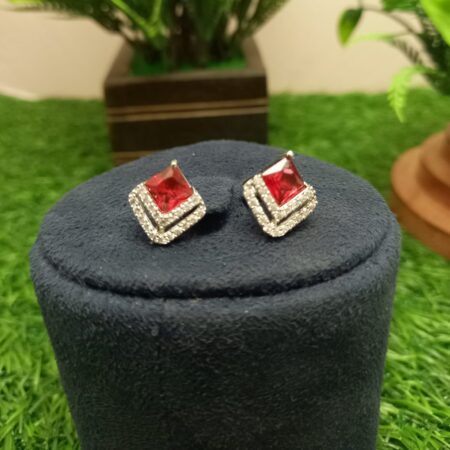 American Diamond Earring Tops Jewellery While Polish for Women