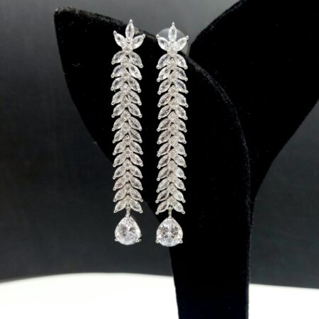 American Diamond Long Hanging Earrings Jewellery for Women