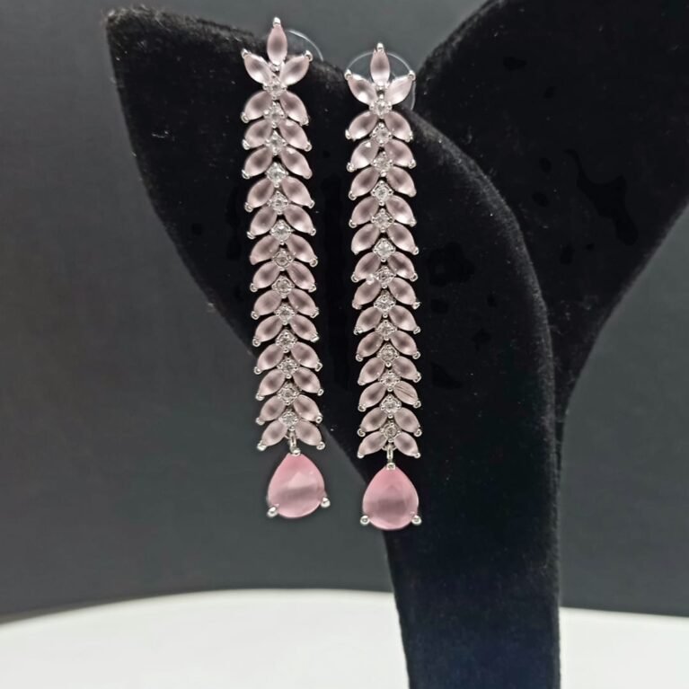 American Diamond Long Hanging Earrings Jewellery for Women