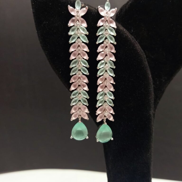 American Diamond Long Hanging Earrings Jewellery for Women